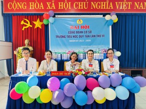 Đại hội công Đoàn trường TH Duy Tân Nhiệm kì 2023-2028 thành công tốt đẹp
