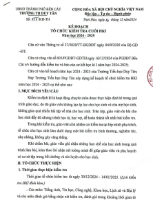 Lịch thi Học kỳ I