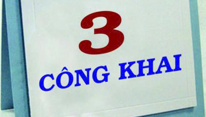 Ba công khai năm học 2021 - 2022